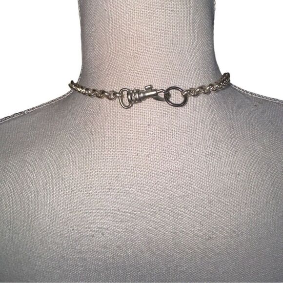 Oversized Medallion Double Disc Necklace - Picture 4 of 4